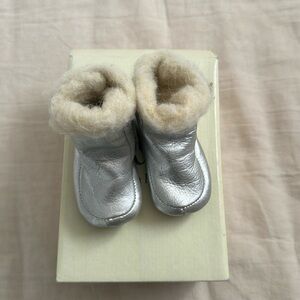 Petit nord Copenhagen fur leather boots for the baby